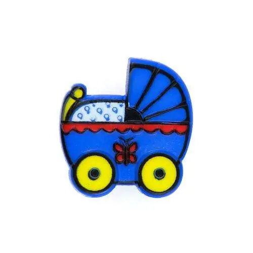 Ausverkauf Kinder Knopf Kinderwagen KK-5 blau