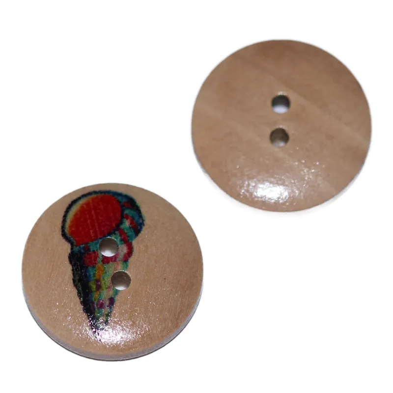 Holz Knopf Seeschnecke-Motiv bunt kk-67-8 Gleich Bestellen