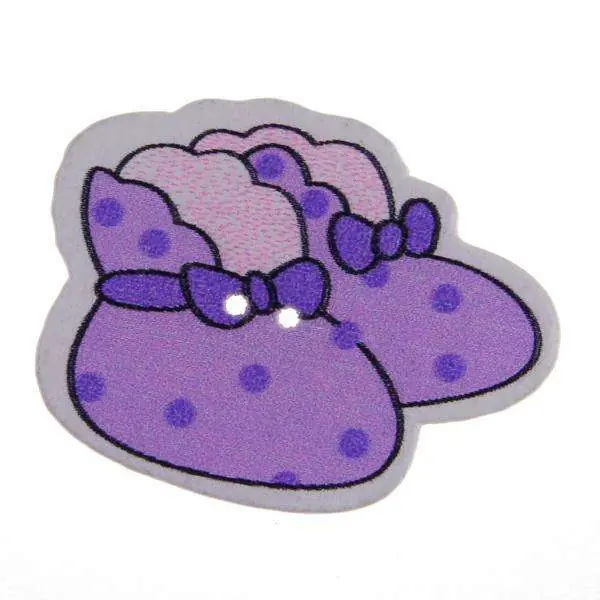 Direkt Vom Hersteller Holz Knopf Baby Schuhe KK-91 lila blau