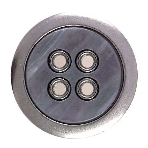 Eleganter 4-Loch Knopf KM-10sgr Kracherpreis