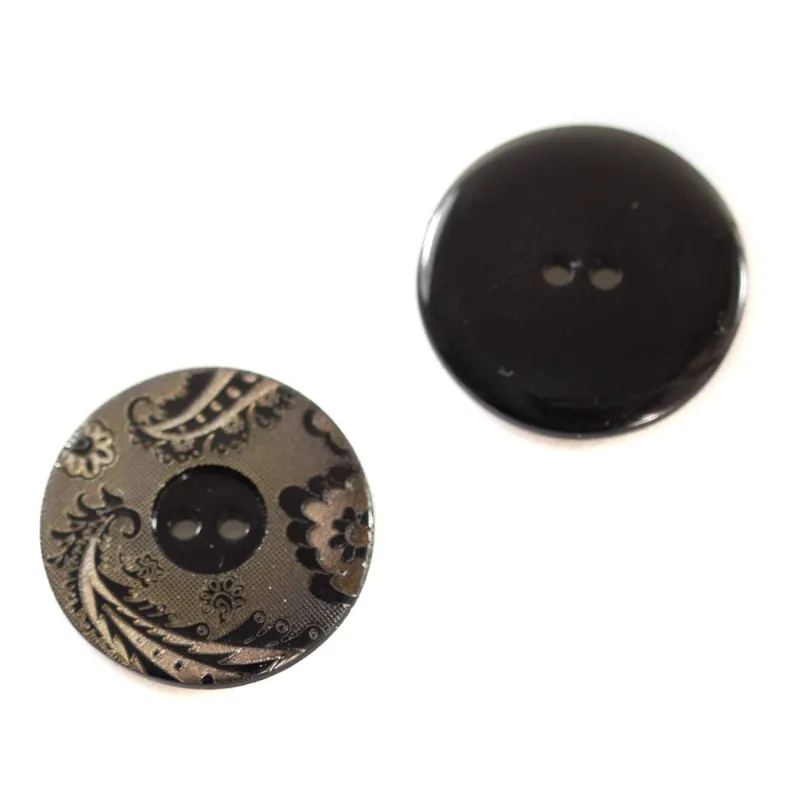 Knopf mit Paisley Muster km-12-braun Neuheit