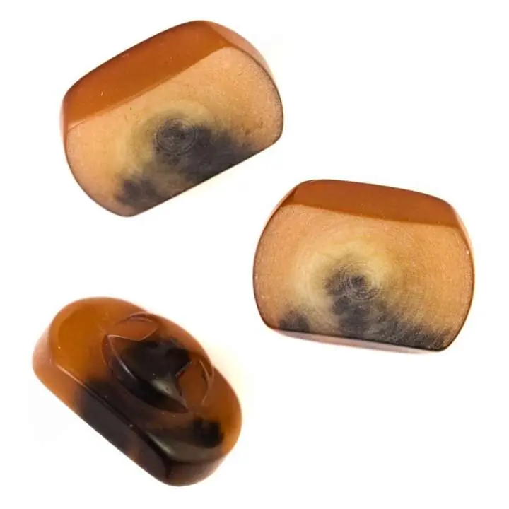 Preisknaller Hornimitat Knopf KM-27-braun