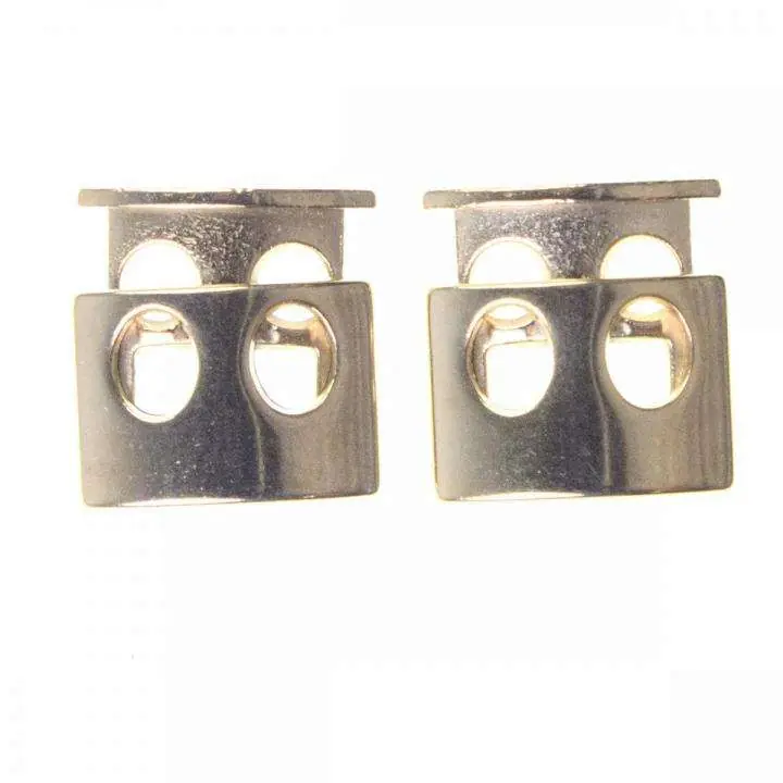 Kordelstopper 2-Loch Metall Gold KOST-21g Schneller Versand