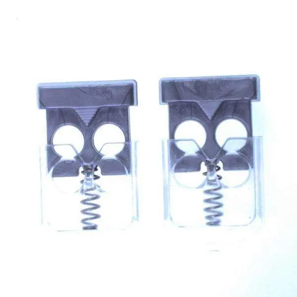 Kordelstopper 2-Loch transparent grau KOST-4s matt Begrenztes Angebot