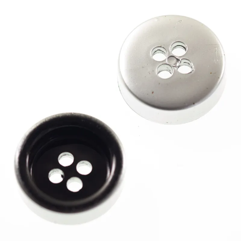 Ösen Knopf schwarz silber KSI-15 Sonderaktion