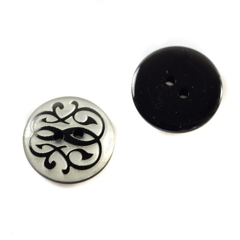 Solange Der Vorrat Reicht Knopf mit Ranken Muster KW-28