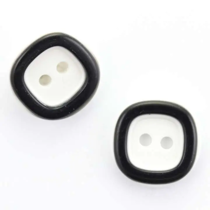 Preisknaller Knopf weiß schwarz KW-36