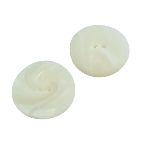 Rabatt Knopf 2-Loch weiß KW-421