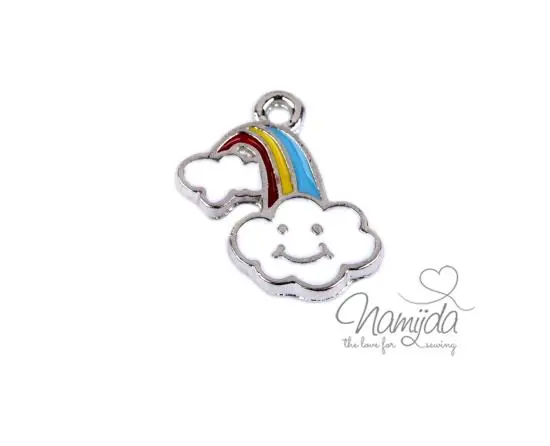 Online Kaufen 1 Stück – REGENBOGENWOLKE ANHäNGER – SiLBER – 16mm