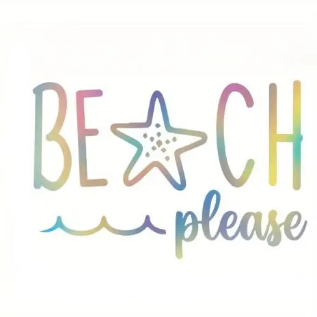 Highlight 1 Stück – BÜGELBILD RAINBOW BEACH PLEASE 14,4cmx22cm