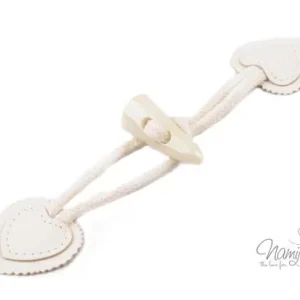 Highlight 1 Stück ♥ Dufflecoat-Verschluss HERZ - NATUR - Knebelknopf - zweiteilig ♥