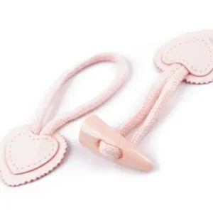 Top-Preis 1 Stück ♥ Dufflecoat-Verschluss HERZ - RoSE - Knebelknopf - zweiteilig ♥