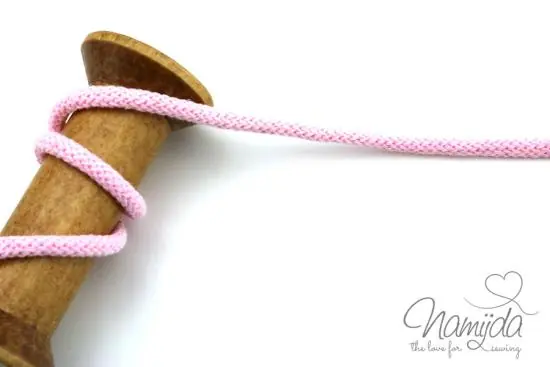 1 MTR. ♥ SuPER WeiCHE Hoodiekordel ROSA- 5mm ♥ Kostenfreie Lieferung