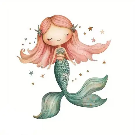 Beliebt 1 Stück – BÜGELBILD MEERJUNGFRAU MERMAID 18CM