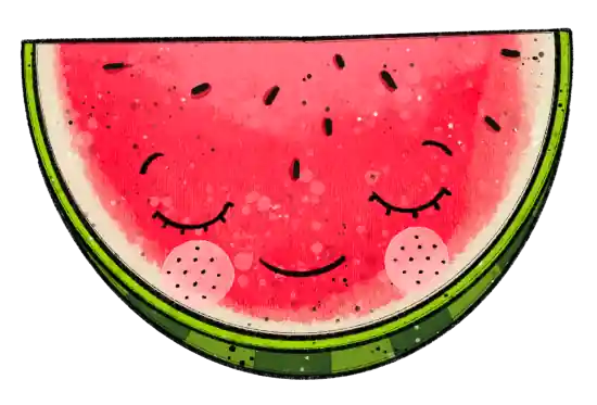 Großhandel 1 Stück – BÜGELBILD BUNTES GLÜCK MELONE 14,5x9cm