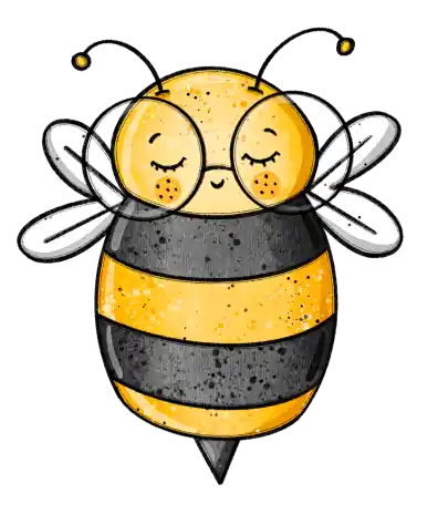 Gratis Versand 1 Stück – BÜGELBILD BUNTES GLÜCK BIENCHEN 15x14cm