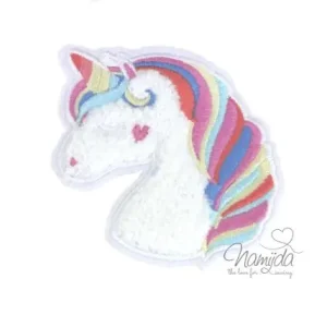 Neuheit 1 Stück - EINHORN CHENILLE PATCH
