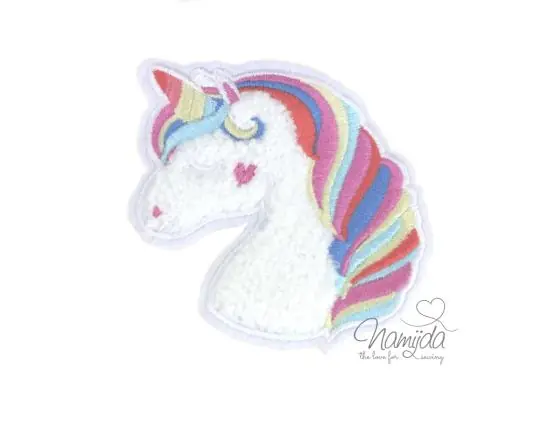 Neuheit 1 Stück – EINHORN CHENILLE PATCH