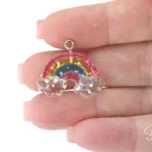 1 Stück - GLITZER REGENBOGEN DIY ANHÄNGER Top-Preis