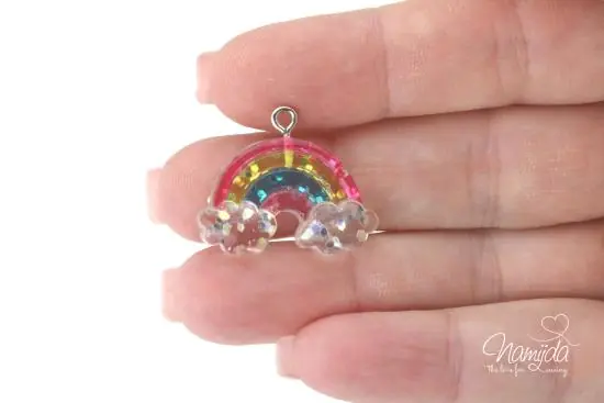 1 Stück – GLITZER REGENBOGEN DIY ANHÄNGER Top-Preis