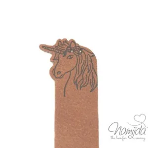 1 Stück - KNiCK MiCH UND NÄH MICH AN KuNSTLEDER LABEL - EINHORN Must-Have