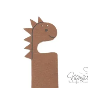 1 Stück - KNiCK MiCH UND NÄH MICH AN KuNSTLEDER LABEL - DINO Limited Edition