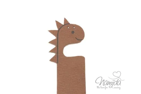 1 Stück – KNiCK MiCH UND NÄH MICH AN KuNSTLEDER LABEL – DINO Limited Edition