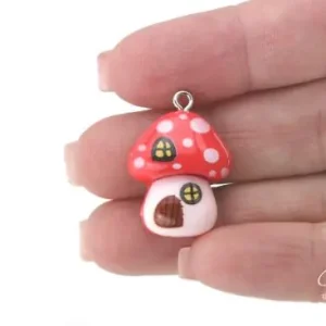 Schneller Versand 1 Stück - PILZ HÄUSCHEN DIY ANHÄNGER