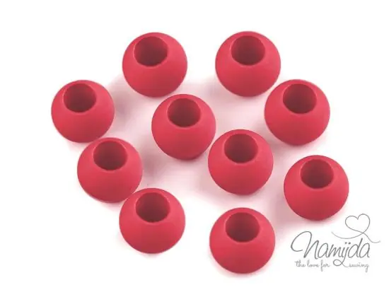 Im Trend 10 Stück ♥ KUNSTSTOFF PERLEN – ROT – 10x11mm ♥