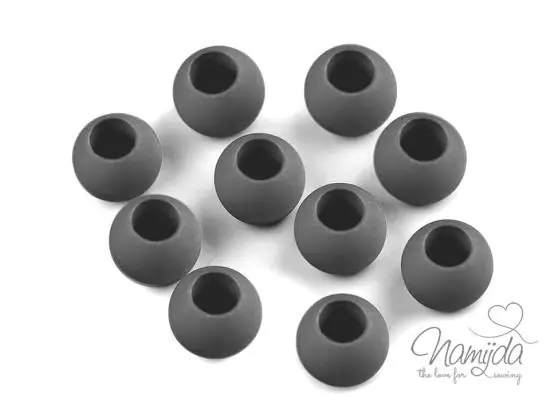 10 Stück ♥ KUNSTSTOFF PERLEN – DUNKELGRAU – 10x11mm ♥ Zertifiziert