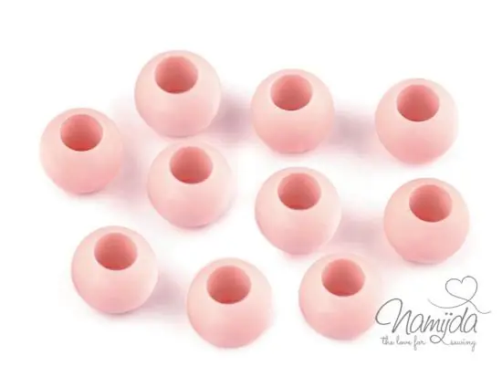 Angebot 10 Stück ♥ KUNSTSTOFF PERLEN – ROSE – 10x11mm ♥