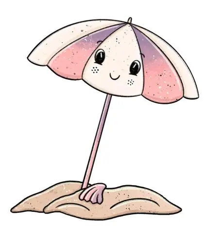 Expressversand 1 Stück – BÜGELBILD SONNENSCHIRM BEACHTIME 17,5x15cm