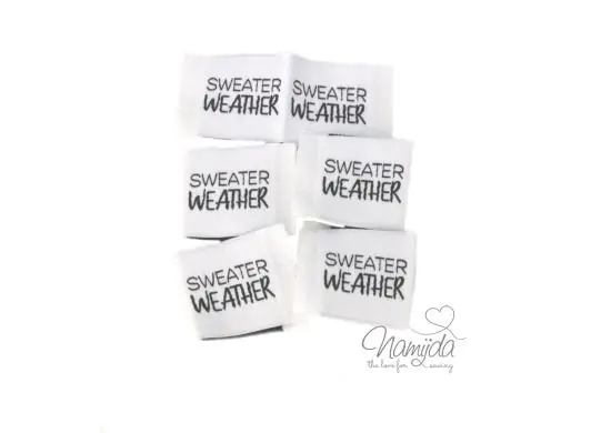 5 STCK. ♥ NAMIJDA EP WEBETIKETTEN – SWEATER WEATHER ♥ Begrenztes Angebot