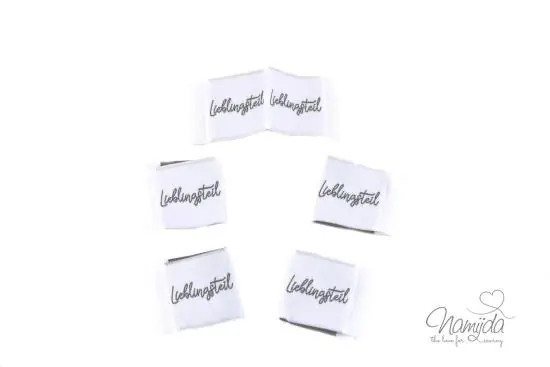 Weltweiter Versand 5 STCK. ♥ NAMIJDA EP WEBETIKETTEN – LIEBLINGSTEIL ♥