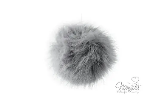 Schneller Versand 1 Stück XL FeLLbommel – GRAU – 11cm