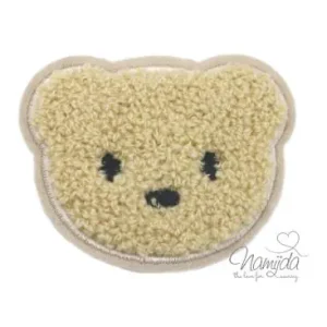 Preiswert 1 Stück - BÄRCHEN CREME CHENILLE PATCH