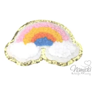 1 Stück - RAINBOW CHENILLE PATCH Mengenrabatt