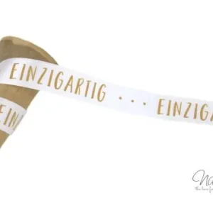 1 MTR - EIGENPRODUKTION HOODIE SATINBaND - EINZIGARTIG! GOLD Direktkauf