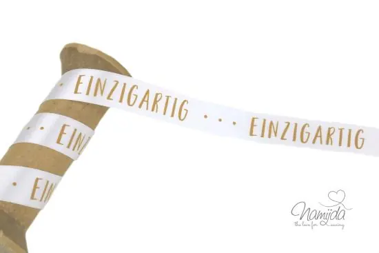 1 MTR – EIGENPRODUKTION HOODIE SATINBaND – EINZIGARTIG! GOLD Direktkauf