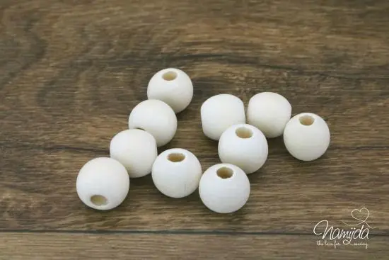 Super-Preis 10 STÜCK ♥ HOLZ PERLEN NATUR – 14mm ♥
