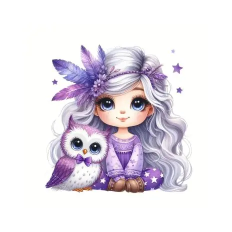 Rabatt 1 Stück – BÜGELBILD EULENFEE 10cm x 10cm