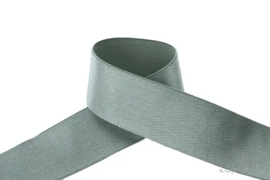 1 MTR. Soft SCHIMMER Gummiband 30mm – DUSTY MINT Garantierte Lieferung