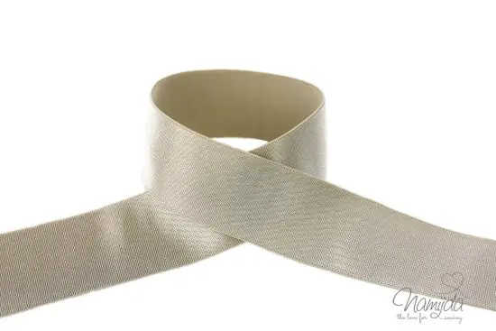 1 MTR. Soft SCHIMMER Gummiband 30mm – TAUPE Neu