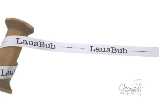 1 MTR – EIGENPRODUKTION HOODIE SATINBaND – LausBub Bestpreis