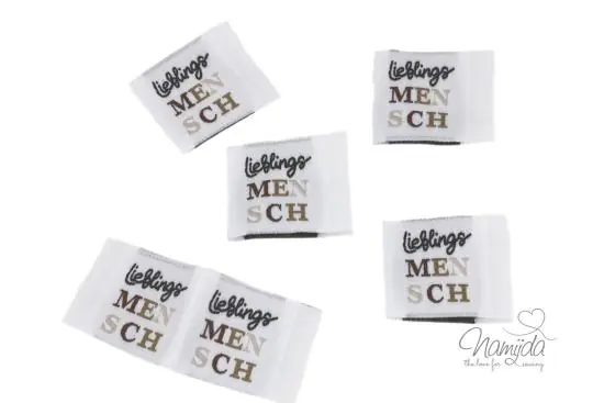 5 STCK. ♥ NAMIJDA EP WEBETIKETTEN – NATURAL Lieblingsmensch ♥ Mega-Angebot