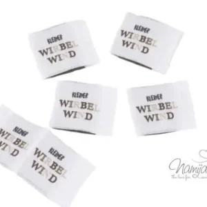 Jetzt Bestellen 5 STCK. ♥ NAMIJDA EP WEBETIKETTEN - NATURAL Kleiner WIRBELWIND ♥