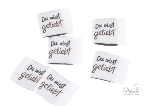5 STCK. ♥ NAMIJDA EP WEBETIKETTEN – NATURAL DU wirst geliebt ♥ Top-Angebot