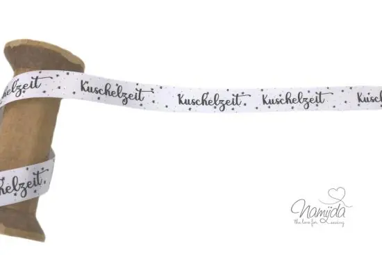 Sonderangebot 1 MTR – EIGENPRODUKTION HOODIE SATINBaND – KuschelZeit