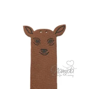 Versand Am Gleichen Tag 1 Stück - KNiCK MiCH UND NÄH MICH AN KuNSTLEDER LABEL - REH