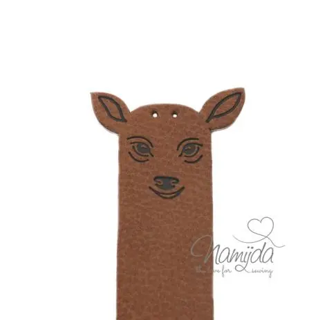 Versand Am Gleichen Tag 1 Stück – KNiCK MiCH UND NÄH MICH AN KuNSTLEDER LABEL – REH